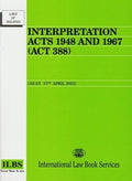 Interpretation Acts 1948 And 1967 (Act 388) - As At 15/4/2022 - MPHOnline.com