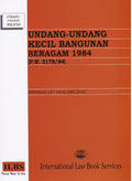 Undang-Undang Kecil Bangunan Seragam 1984 [P.W. 5178/84] - Hingga 10hb Januari 2024 - MPHOnline.com