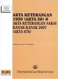 Akta Keterangan 1950 (Akta 56) & Akta Keterangan Saksi Kanak-Kanak 2007 (Akta 676) - Hingga 15/6/2025 - MPHOnline.com