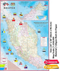 Map Of Malaysia - Largepeninsular Map (Laminated) - MPHOnline.com