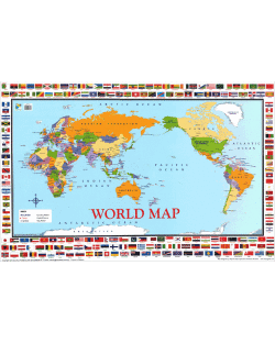 Wall Chart - World Map - MPHOnline.com