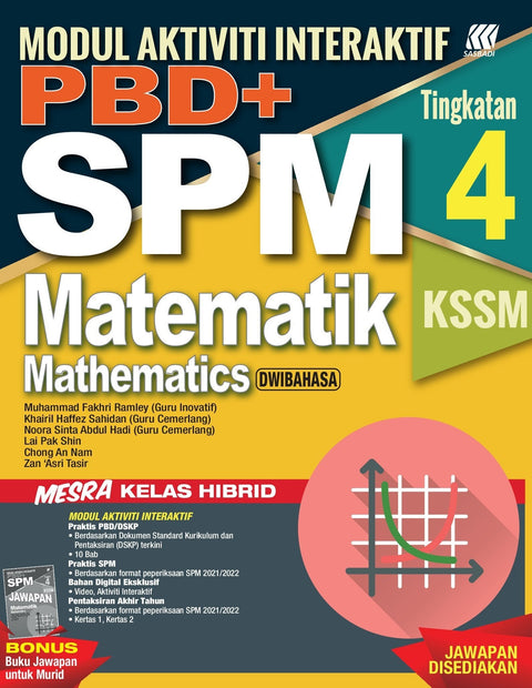 Modul Interaktif PBD SPM KSSM Matematik (Bilingual) Tingkatan 4 + Booklet - MPHOnline.com