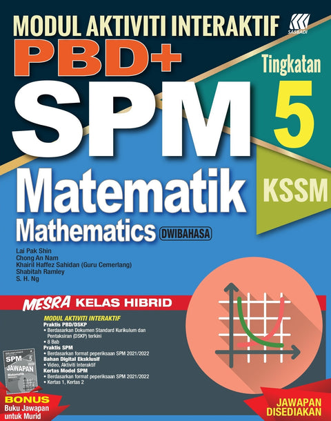 Modul Interaktif PBD SPM KSSM Matematik (Bilingual) Tingkatan 5 + Booklet - MPHOnline.com