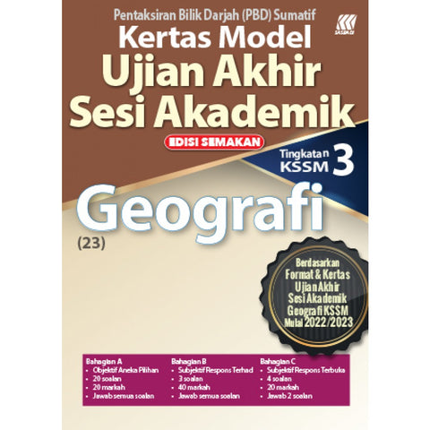 Kertas Model UASA KSSM Geografi Ting. 3 (Edisi Semakan) - MPHOnline.com