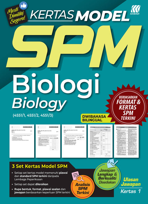 Kertas Model SPM Biologi (Bilingual) (Edisi 2023) - MPHOnline.com