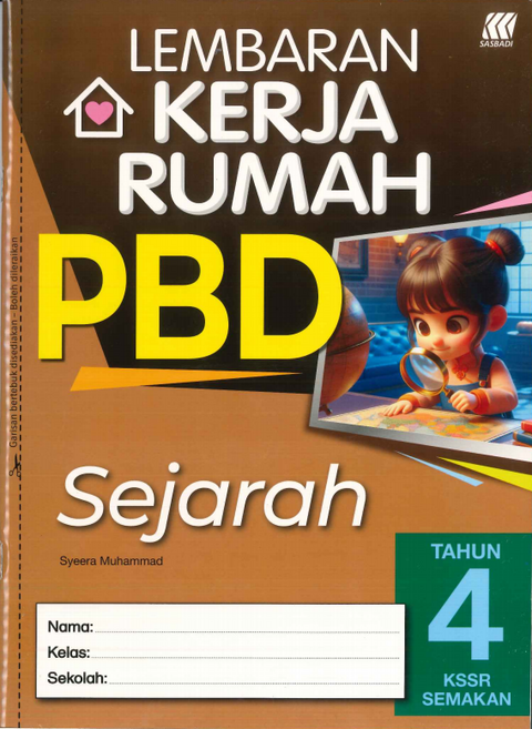 Lembaran Kerja Rumah PBD KSSR Sejarah Tahun 4 '24 - MPHOnline.com