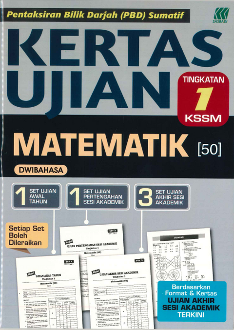 Kertas Ujian KSSM Matematik (Bilingual) Ting. 1 '24 - MPHOnline.com