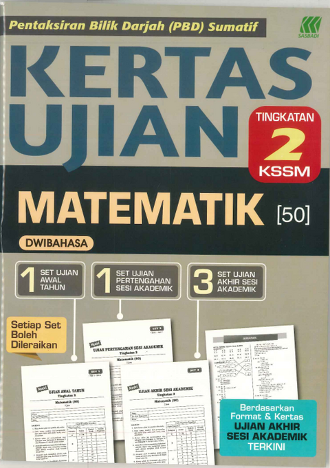 Kertas Ujian KSSM Matematik (Bilingual) Ting. 2 '24 - MPHOnline.com