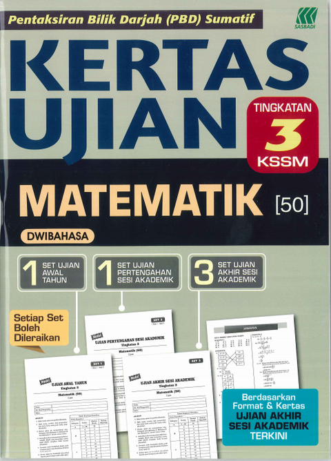 Kertas Ujian KSSM Matematik (Bilingual) Ting. 3 '24 - MPHOnline.com