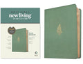 NLT Wide Margin Bible, Filament Enabled (LeatherLike, Sage Green Palm, Red Letter): New Living Translation - MPHOnline.com
