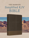 Barbour Simplified KJV Bible: Deluxe Edition (Two-Tone Brown Stitched Cross) - Barbour Publishing - MPHOnline.com