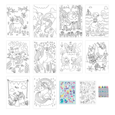 A4 Colouring Set - Magical Creatures - MPHOnline.com