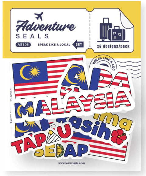 ASS06 Adventure Seal Luggage Sticker Speak Like A Local_Malaysia - MPHOnline.com