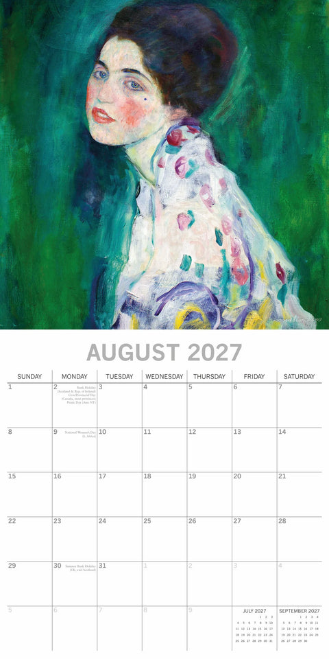 2027 Square Wall Calendar Klimt (RR271109) - MPHOnline.com