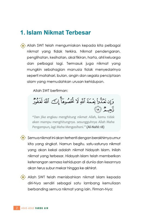 Asas-Asas Fardu Ain: Bimbingan Lengkap Memahami Ilmu Agama Secara Praktikal - MPHOnline.com