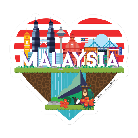 Fridge Magnet BAM11 I Love Malaysia