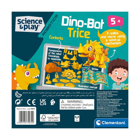 CLEMENTONI: Science & Play Dino-Bot Triceratops - MPHOnline.com
