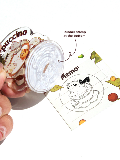 Rubber Stamp STB705 Coffeelogy: Cat-Puccino