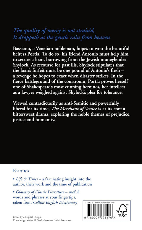 Collins Classics: The Merchant Of Venice - MPHOnline.com