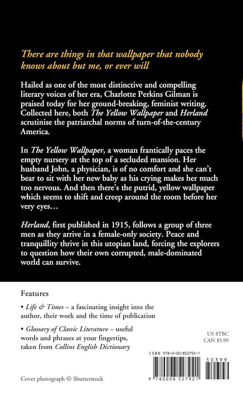 Collins Classics: The Yellow Wallpaper & Herland - MPHOnline.com