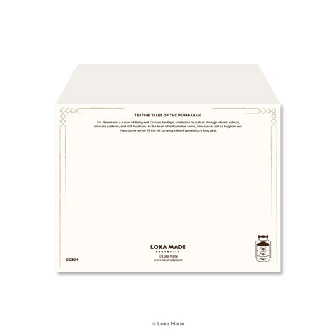 GC304 Triple Layer Greeting Card: Teatime Tales of The Peranakan