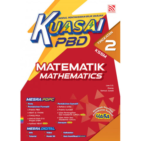 Kuasai PBD KSSM (2024) Matematik/ Mathematics Tingkatan 2 - MPHOnline.com