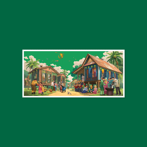 Hari Raya Panorama Postcard: Riang Ria Raya