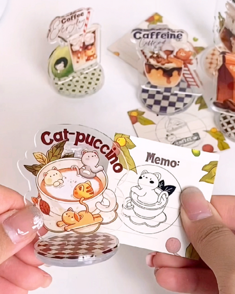 Rubber Stamp STB705 Coffeelogy: Cat-Puccino