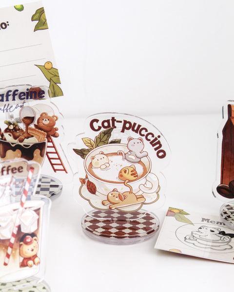 Rubber Stamp STB705 Coffeelogy: Cat-Puccino