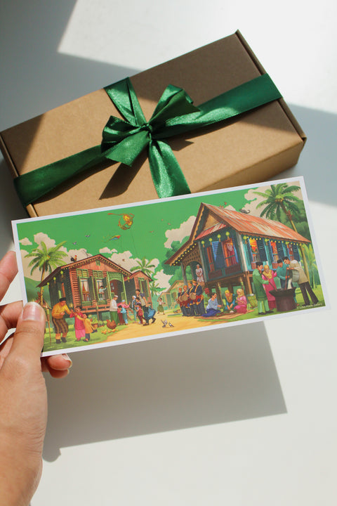 Hari Raya Panorama Postcard: Riang Ria Raya