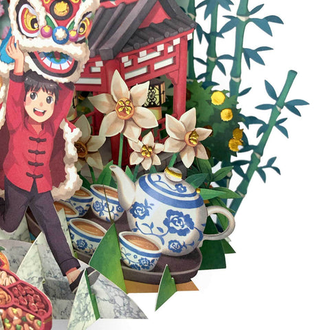 Pop Up Greeting Card 360 3D Greetings Card: Festive Adventures