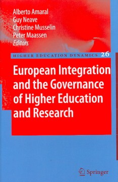 European Integration and the Governance of Higher Education and Research - MPHOnline.com