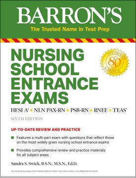 Barron's Nursing School Entrance Exams - MPHOnline.com