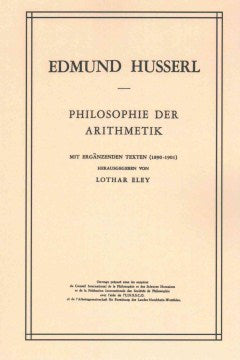 Philosophie Der Arithmetik - MPHOnline.com