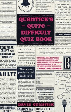 Quantick's Quite Difficult Quiz Book - MPHOnline.com