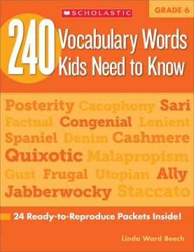 240 Vocabulary Words Kids Need to Know, Grade 6 - MPHOnline.com