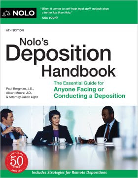 Nolo's Deposition Handbook - MPHOnline.com