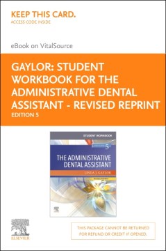 The Administrative Dental Assistant - Elsevier E-book on Vitalsource Retail Access Card - MPHOnline.com