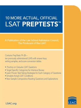 10 More Actual, Official LSAT PrepTests - MPHOnline.com