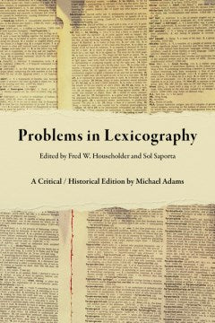 Problems in Lexicography - MPHOnline.com