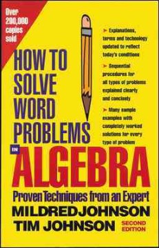 How to Solve Word Problems in Algebra - A Solved Problem Approach  (2 SUB) - MPHOnline.com