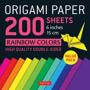 Origami Paper 200 Sheets Rainbow Colors 6 inches - MPHOnline.com