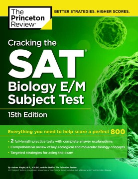 Cracking the SAT Biology E/M Subject Test, 15th Edition (College Test Preparation) - MPHOnline.com