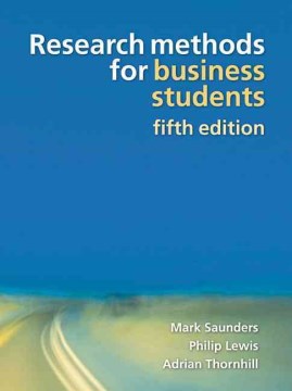 RESEARCH METHOD FOR BUSINESS STUDENT 5TH ED - MPHOnline.com