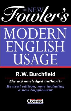 NEW FOWLER'S MODERN ENGLISHUSAGE - MPHOnline.com