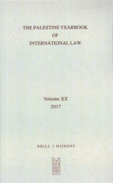 The Palestine Yearbook of International Law, 2017 - MPHOnline.com