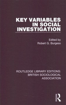 Key Variables in Social Investigation - MPHOnline.com