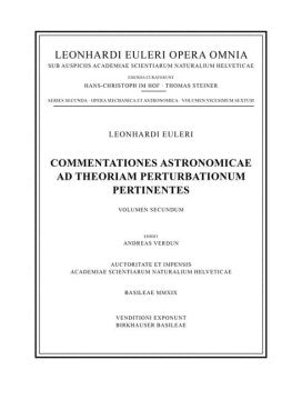 Commentationes Astronomicae Ad Theoriam Perturbationum Pertinentes - MPHOnline.com