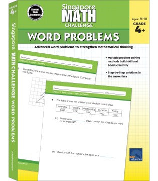 Singapore Math Challenge Word Problems Grade 4+ - MPHOnline.com