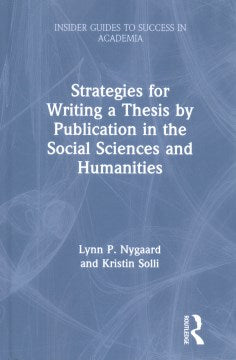 Strategies for Writing a Thesis by Publication in the Social Sciences and Humanities - MPHOnline.com